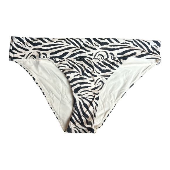 H&M Brown Beige Animal Print Swim Bikini Bottom Women's Size 12 NWT - Picture 1 of 5